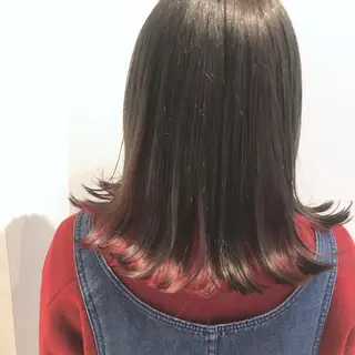 ミディアム カラー ブリーチなしで透明感 艶カラー【Ryo】のヘアスタイル