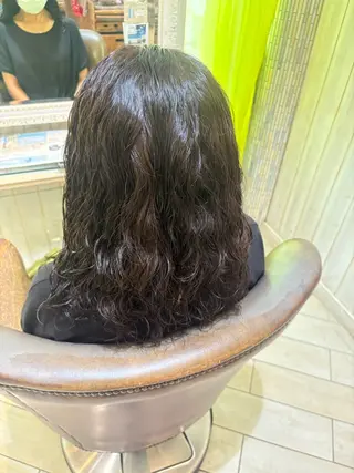 セミロング パーマ 棚橋 光海のヘアスタイル