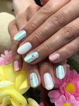 カラー ネイル マツエク・マツパ 江戸川区ネイルサロン・funplacenail所属・フェリーチェ瑞江店 新山のネイルデザイン
