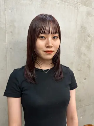 ミディアム カラー SALTWATER AYARIのヘアスタイル