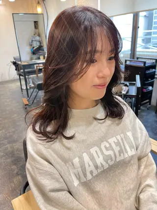 セミロング 韓国 / 中国ヘア 🦋Noniのヘアスタイル