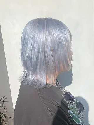 ミディアム 渋谷ハイトーン/ デザインカラー阿部のヘアスタイル