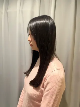 ロング まとまるツヤ髪カット ┆たんげ なるみのヘアスタイル