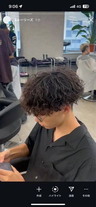 パーマ メンズ イケメン製造機 🔥上原沙羅🔥のヘアスタイル