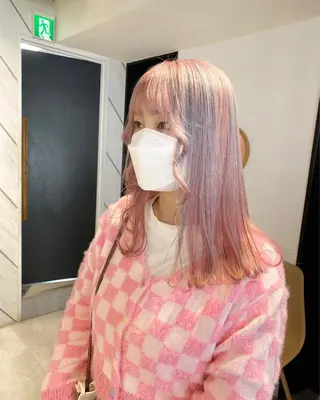 ミディアム デザイン🥇複雑履歴 ハイトーン特化のヘアスタイル