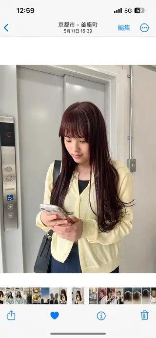 ミディアム カラー JESTER烏丸御池店所属・暖色カラー/艶カラー /透明感/ななこのヘアスタイル