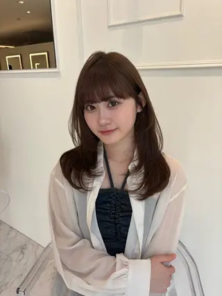 セミロング カラー ParveMix 🐾鳥取彩花のヘアスタイル