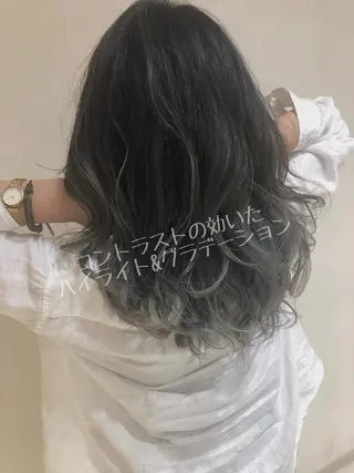 セミロング カラー 🌟イメチェン美容師 🌟清水 大輝のヘアスタイル