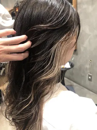 セミロング カラー マンツーマン／韓国 ヘア‎Amiのヘアスタイル