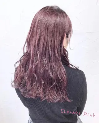 セミロング 韓国ヘア&透けカラー keita🇰🇷のヘアスタイル