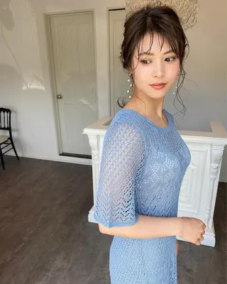 セミロング ヘアアレンジ 成松 勇治のヘアスタイル