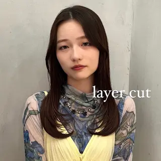 ロング 𝙆𝙖𝙞🎀🩶 レイヤー/縮毛矯正のヘアスタイル