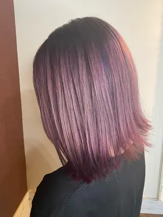 ミディアム カラー ヘアアレンジ アイラッシュ/美容室 個室/瀬戸 一菜のヘアスタイル