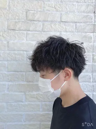 ショート パーマ メンズ 🪞髪質改善カラー× レイヤー河村真聖🪞のヘアスタイル