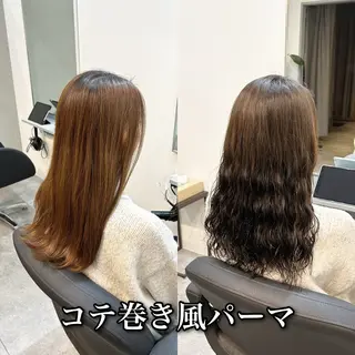 セミロング カラー パーマ "ブリーチ縮毛矯正” /デサキショウヘイのヘアスタイル