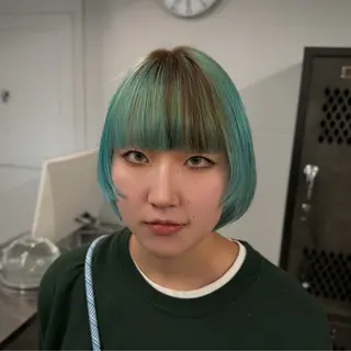 ショート INORI|艶カラ ー|フェイスレイヤーのヘアスタイル