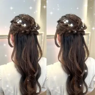 ロング ヘアメ/お呼ばれﾍｱ /横浜/nozomiのヘアスタイル