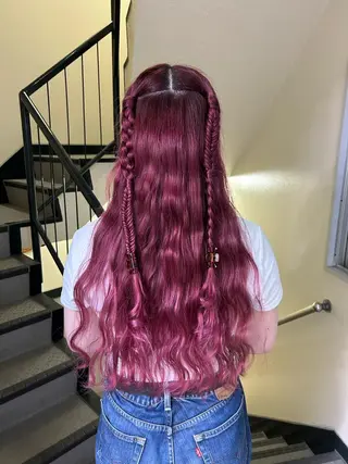 ロング カラー ヘアアレンジ ☕️結【suii.】 ボブ/ヘアセット☕️のヘアスタイル