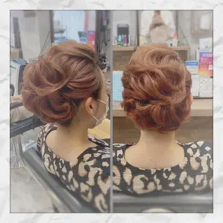 セミロング ヘアアレンジ ヘアセット/着付け 𓇼 松本 夏美𓇼のヘアスタイル