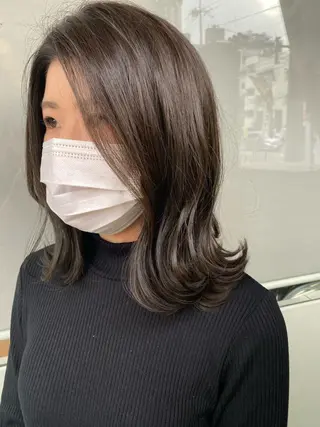 ミディアム カラー eclat suzumiのヘアスタイル