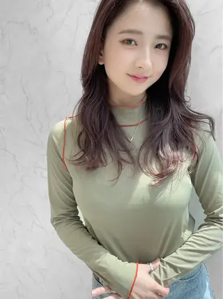 セミロング チダアキフミ Ash大森のヘアスタイル