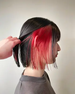 ミディアム カラー 坂本 かのんのヘアスタイル