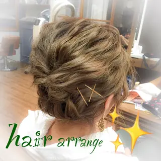 ミディアム ヘアアレンジ 小國 綾かのヘアスタイル
