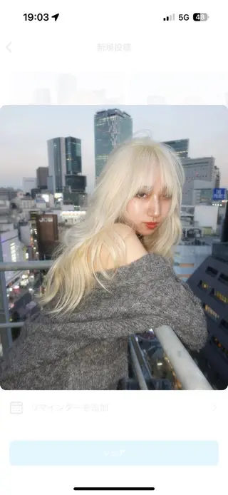 ロング カラー bloc japon所属・ﾌﾞﾚｲｽﾞ˚✧₊⁎ ﾚｲﾔｰToriのヘアスタイル