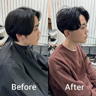 ミディアム パーマ メンズ 【池袋/スパイキー ショート】ⓝⓘⓜⓤのヘアスタイル