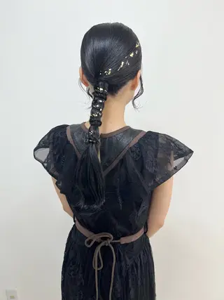 ロング ヘアアレンジ ヘアセットサロン /上坪愛美のヘアスタイル