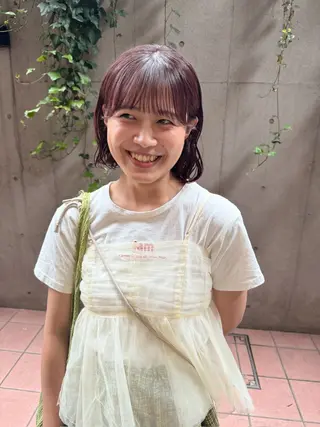 ミディアム パーマ 大橋 芽衣のヘアスタイル