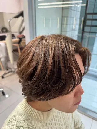 カラー レイヤーカット/ 縮毛矯正/西野和裕のヘアスタイル