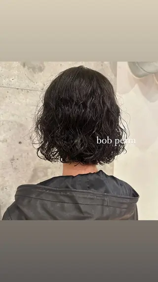 ショート パーマ ボブ/レイヤー/ニュ アンスパーマ/小夏のヘアスタイル