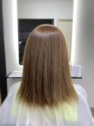 セミロング カラー 中国人美容師/透明感 縮毛矯正/ジャックのヘアスタイル