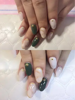 ネイル Chiara チップ長さ出しのネイルデザイン