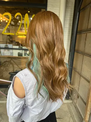 ロング カラー 鈴木 達成のヘアスタイル