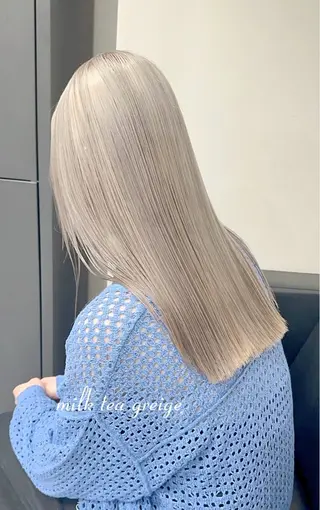 ロング カラー Beleza Shibuya所属・ヒロミ/ミルクティー /ブロンド/ピンクのヘアスタイル