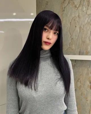 セミロング カラー 🐈‍⬛🌙中野 紗知🌙🐈‍⬛のヘアスタイル