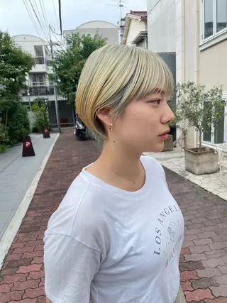 ショート カラー 表参道【髪質改善】 宮嶋勇太のヘアスタイル