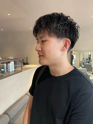 ショート パーマ メンズ メンズ専門✂️ ROW徳田浩二のヘアスタイル