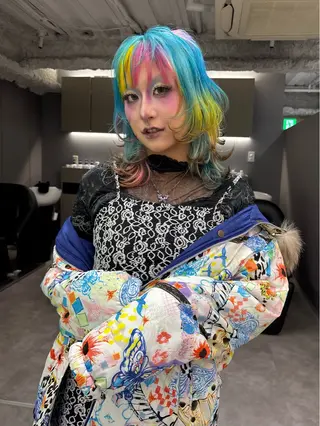 ミディアム カラー 名古屋／デザイン／ ブリーチ/松井亮磨のヘアスタイル