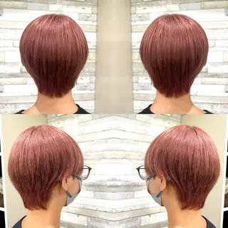 ショート カラー "PEPPU "所属・派手髪、ハイトーン ショートヘアShinのヘアスタイル