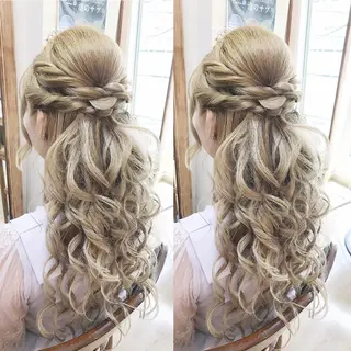 ロング カラー ヘアアレンジ キッズ ヘアメ/着付け 清水玲歌のヘアスタイル