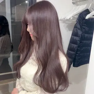 カラー ブリーチなしWカラー 縮毛矯正・清水天空のヘアスタイル