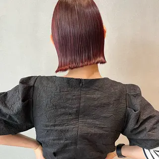 ショート カラー ボブ/透明感カラー /坂口恵梨子のヘアスタイル