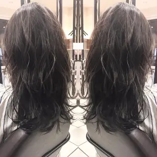 セミロング カラー シールエクステ⭐️ オオミタクヤのヘアスタイル