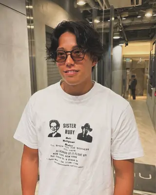 パーマ メンズ 内山 湧勝/ショート パーマ特化美容師のヘアスタイル