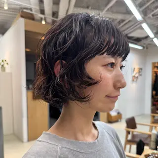 ショート パーマ mee.表参道所属・ボブ/ショート /パーマ/shinのヘアスタイル