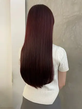ロング カラー 水野谷愛/ハイトーン カラー/カラーモデルのヘアスタイル