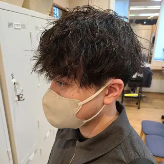 ショート パーマ メンズ 【ネウィ天王寺 】seiyaのヘアスタイル